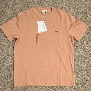 Lacoste Men's Peach Short Sleeve Tee